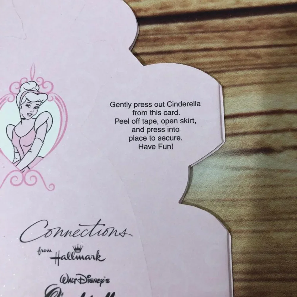 Hallmark Birthday Signature Cards ~Disney Cinderella Iconic Blue Honeycomb Gown